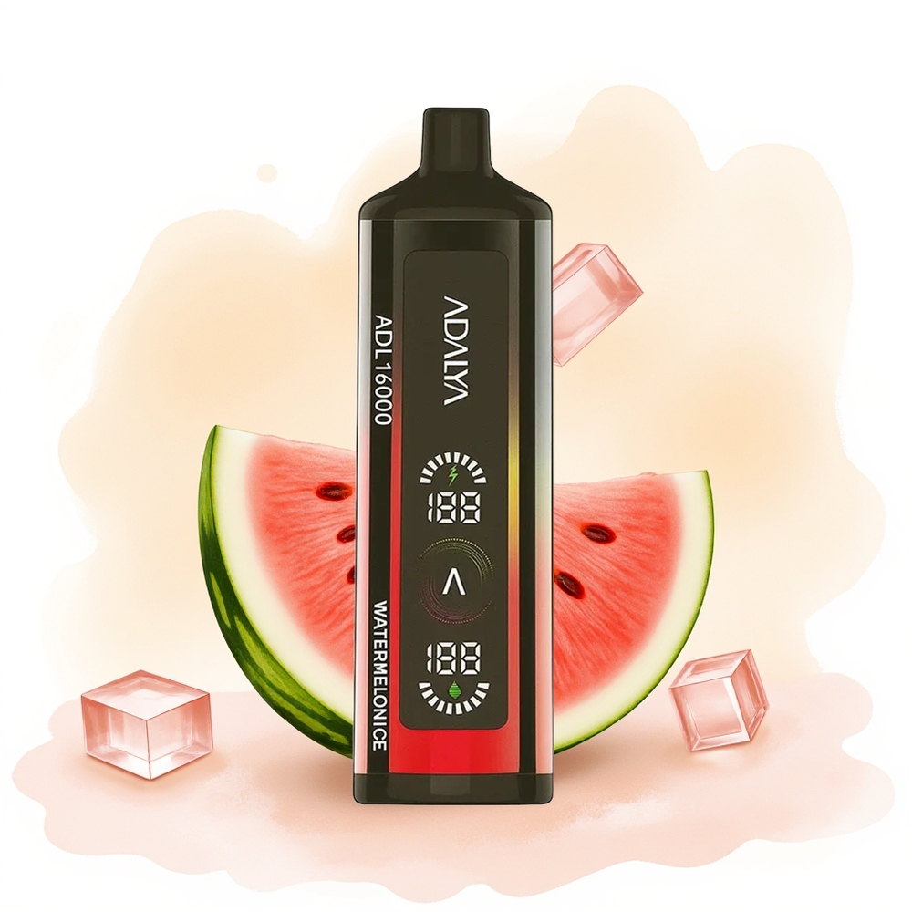 Wholesale Poland Adalya ADL 16000 PRO Puffs Jednorazowy Vape Cyfrowy Ekran Arbód Lodowy