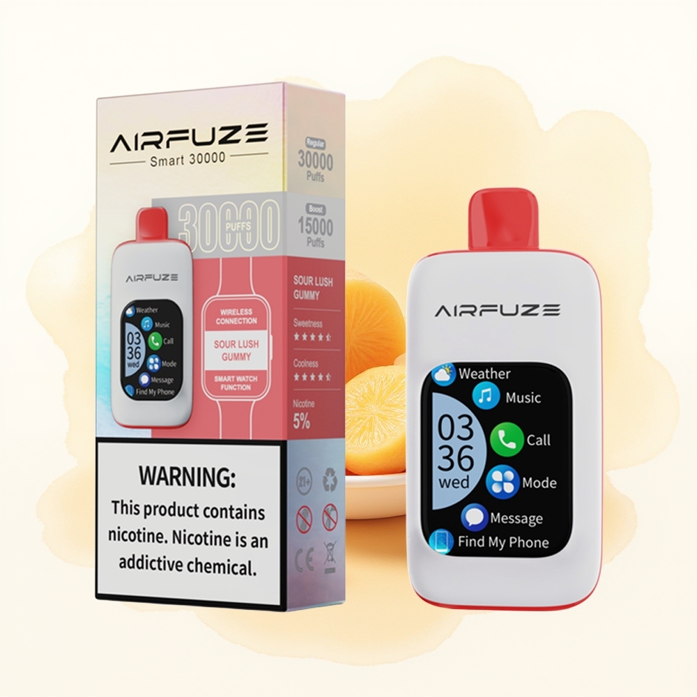 Wholesale Poland AirFuze Smart 30000 Puffs Jednorazowy Vape Kwaśna Soczysta Żelka