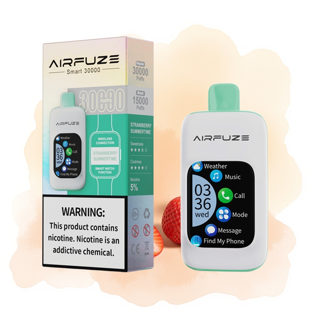 Wholesale Poland AirFuze Smart 30000 Puffs Jednorazowy Vape Truskawkowo Letni Czas