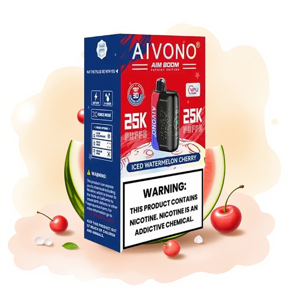 Wholesale Poland Aivono Aim Boom 25000 Puffs 28ml Mrożony Arbuz Wiśnia