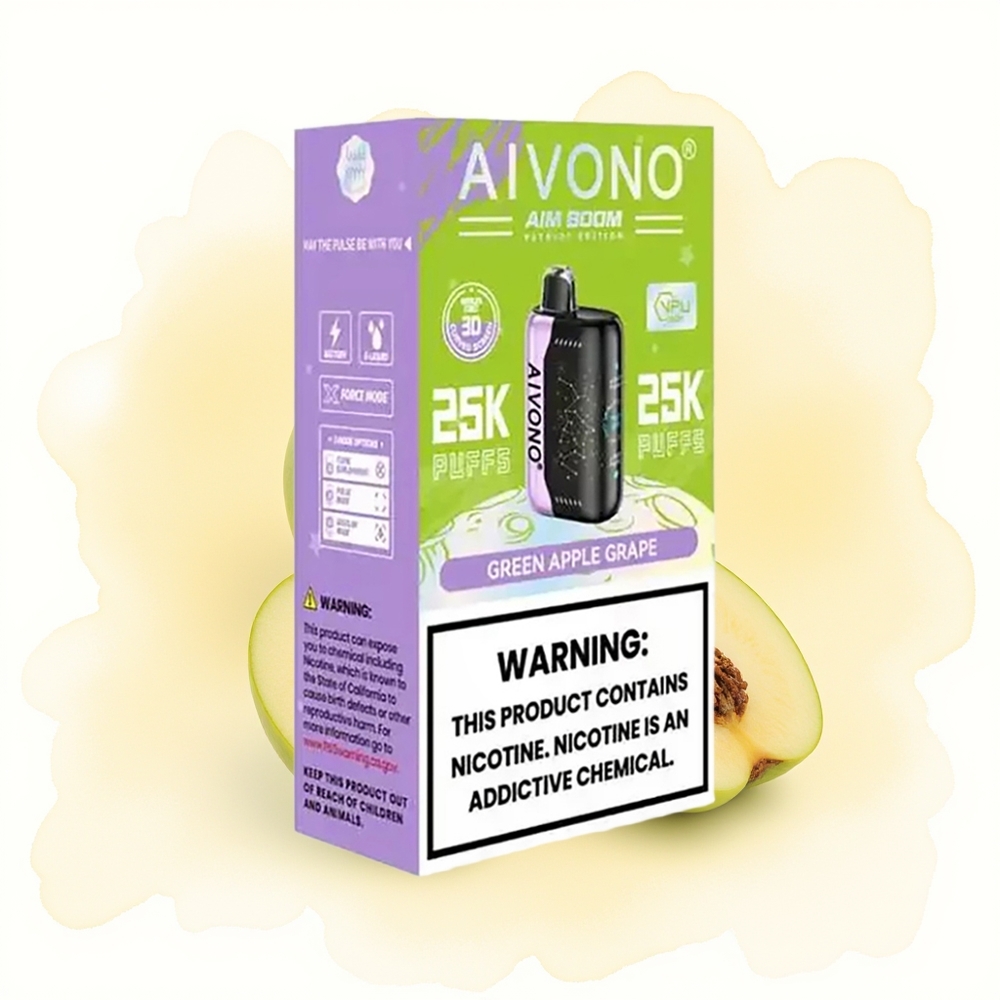 Wholesale Poland Aivono Aim Boom 25000 Puffs Type-C Zielone Jabłko Winogrono