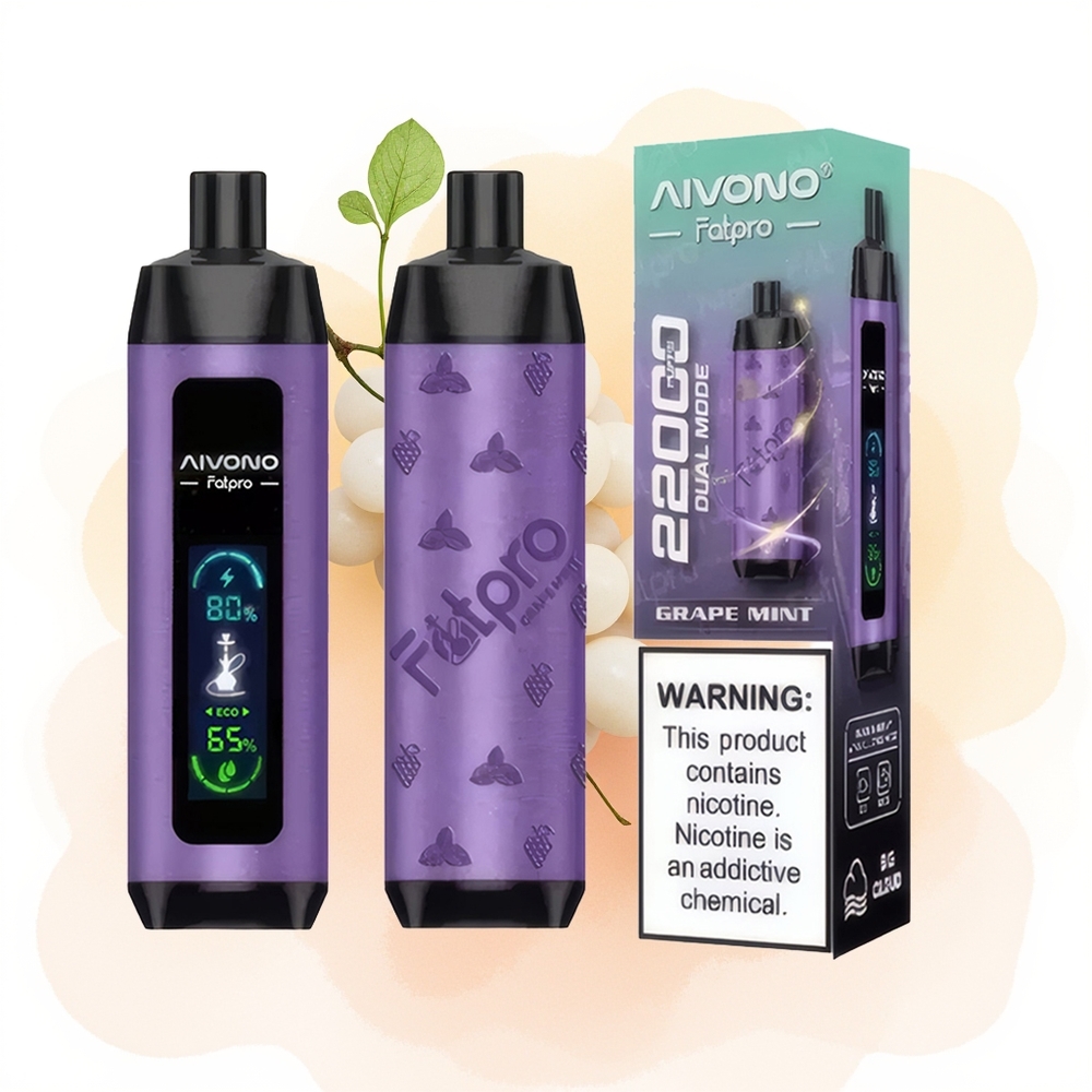 Wholesale Poland Aivono Aim Fatpro 22000 Puffs Rechargeable Winogrono Mięta