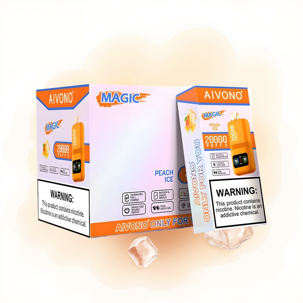 Wholesale Poland Aivono Aim Magic 20000 Puffs Dual Mesh Coils Brzoskwiniowy Lód
