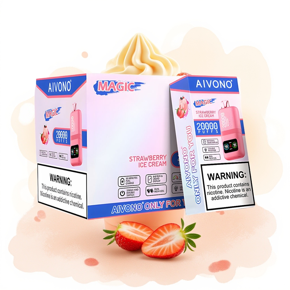 Wholesale Poland Aivono Aim Magic 20000 Puffs Dual Mesh Coils Lody Truskawkowe