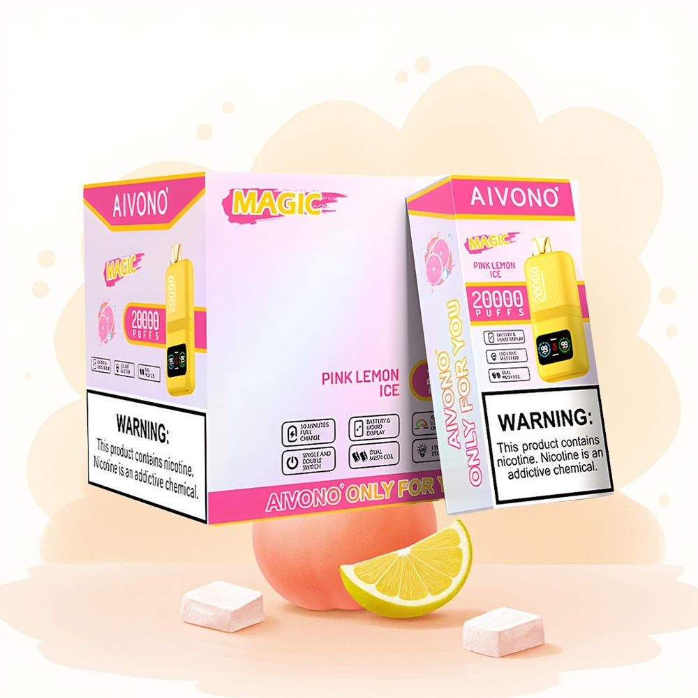 Wholesale Poland Aivono Aim Magic 20000 Puffs Dual Mesh Coils Różowa Lemon Lodowa