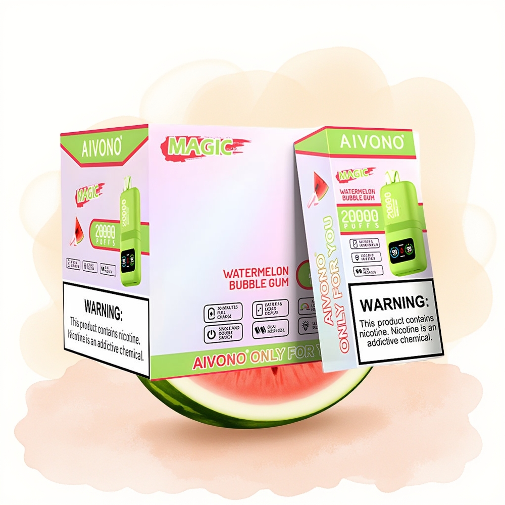Wholesale Poland Aivono Aim Magic 20000 Puffs Dual Mesh Coils Wodny Melon Gum Balonowy
