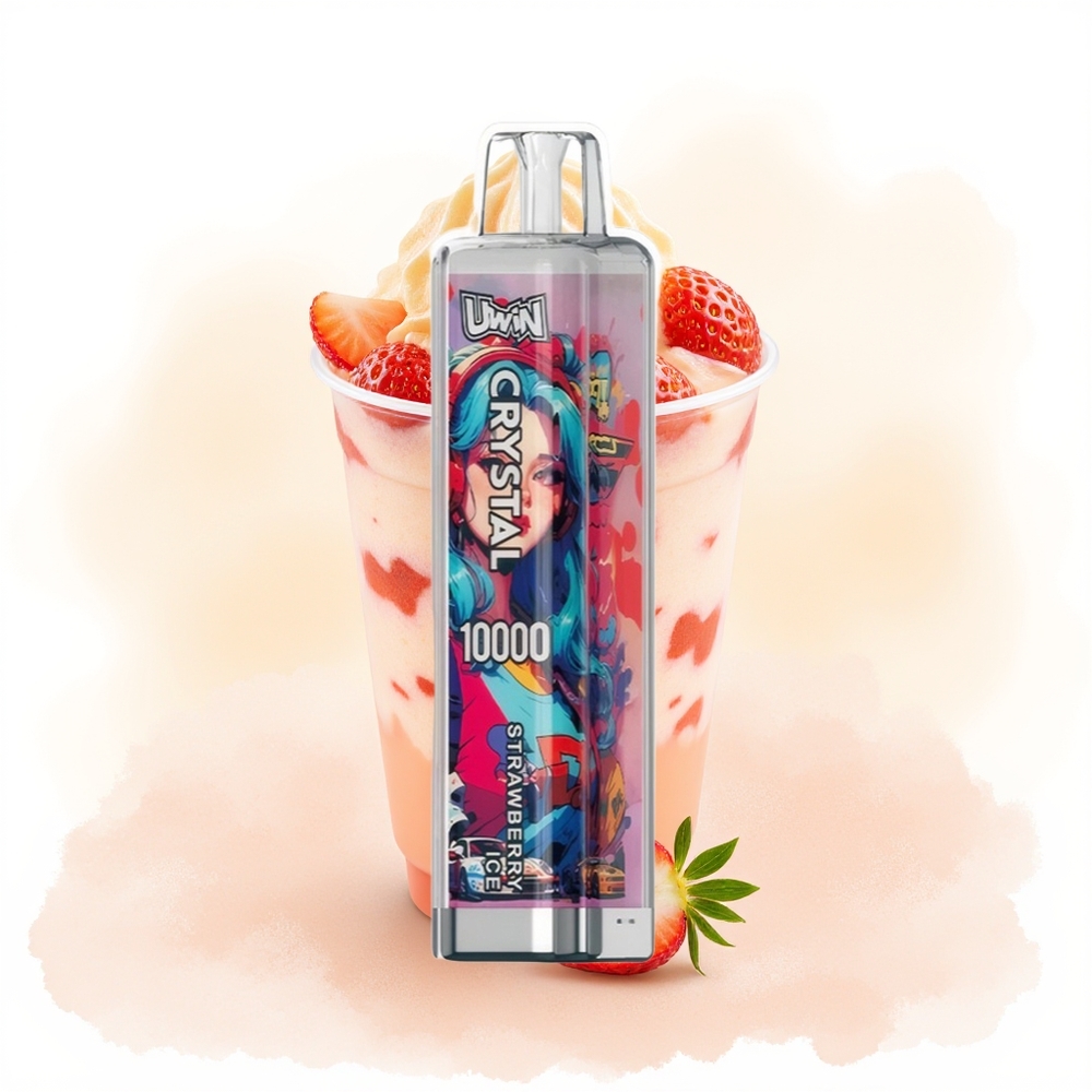 Wholesale Poland UWIN Crystal 10000 Puffs RGB Truskawkowy Lód