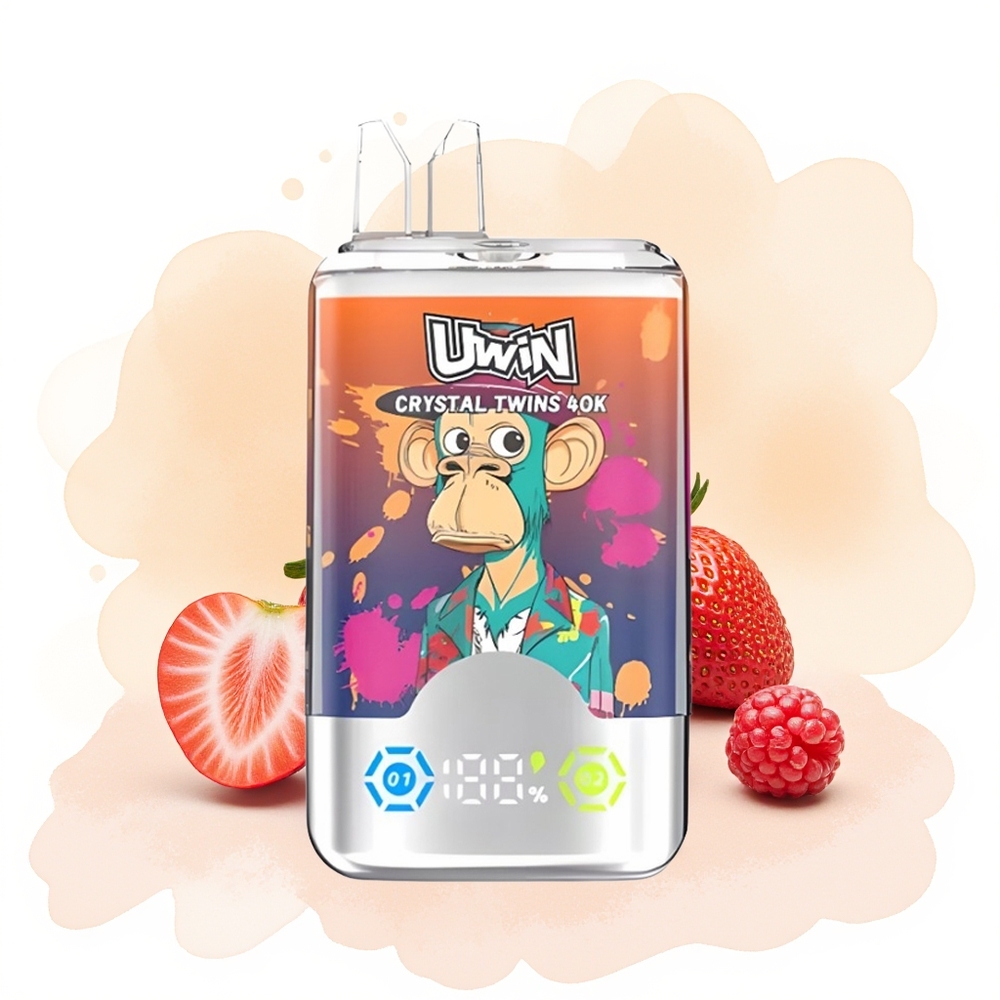 Wholesale Poland UWIN Crystal Twins 40000 Puffs Podwójny Smak Truskawka Malina Wiśnia Mr Blue