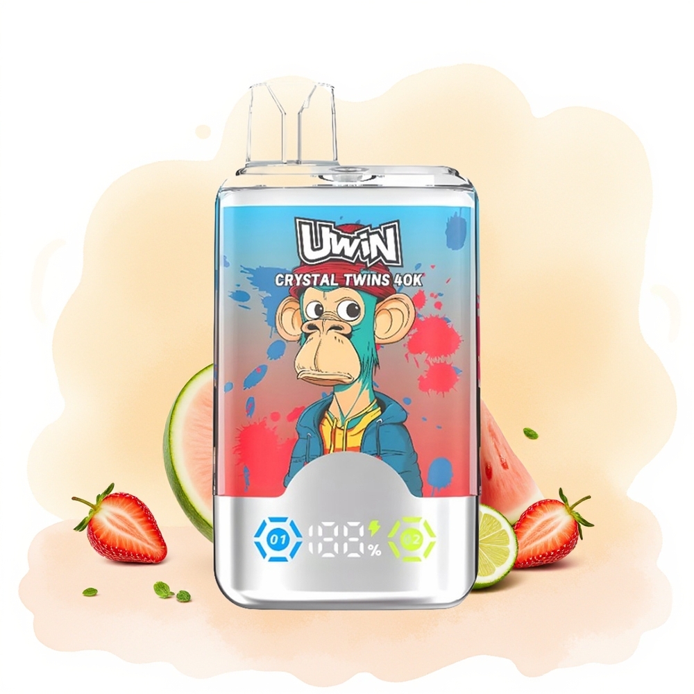 Wholesale Poland UWIN Crystal Twins 40000 Puffs Smocze Smaki Truskawka Arbuz Cytryna Limonka