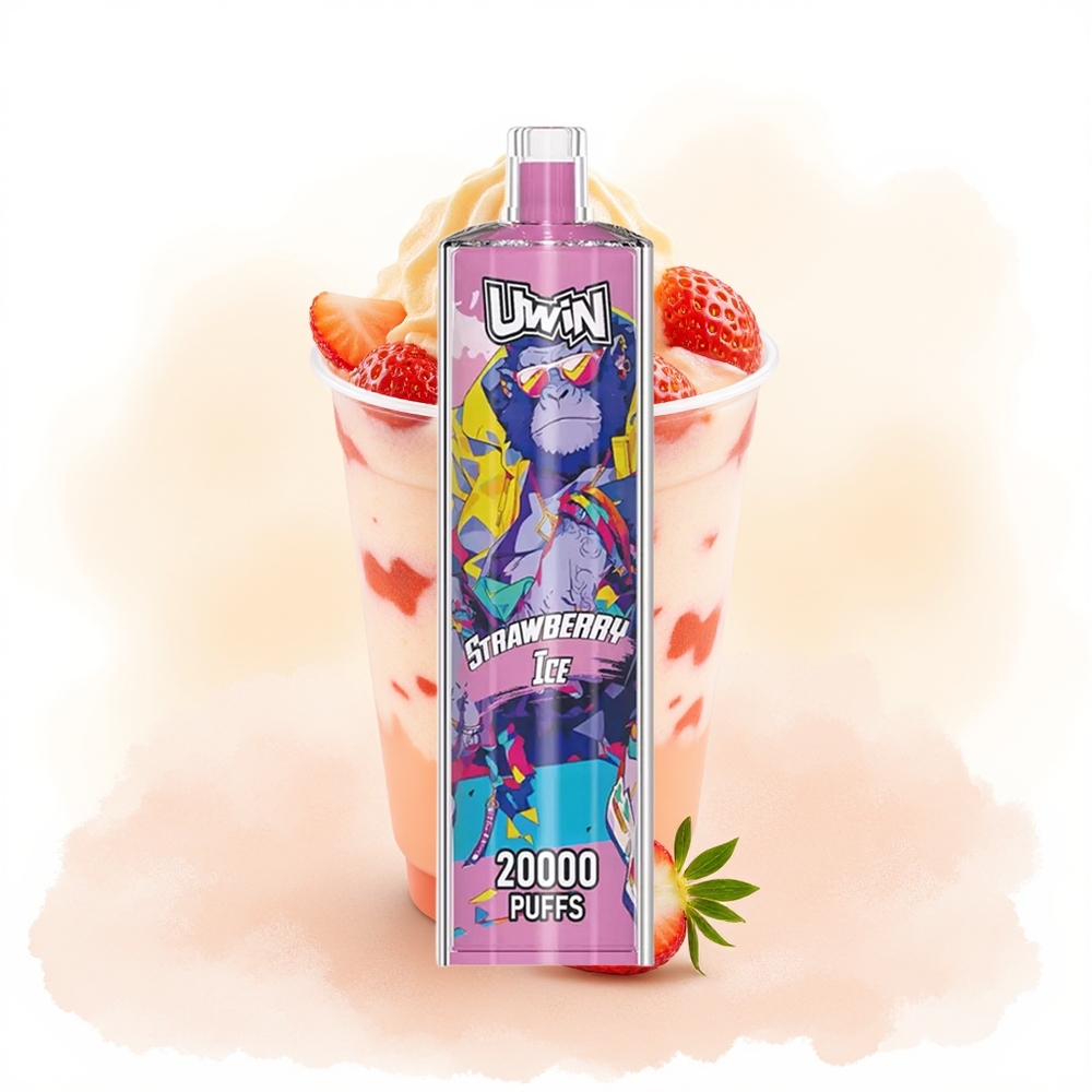 Wholesale Poland UWIN Shisha Crystal 20000 Puffs Truskawkowy Lód