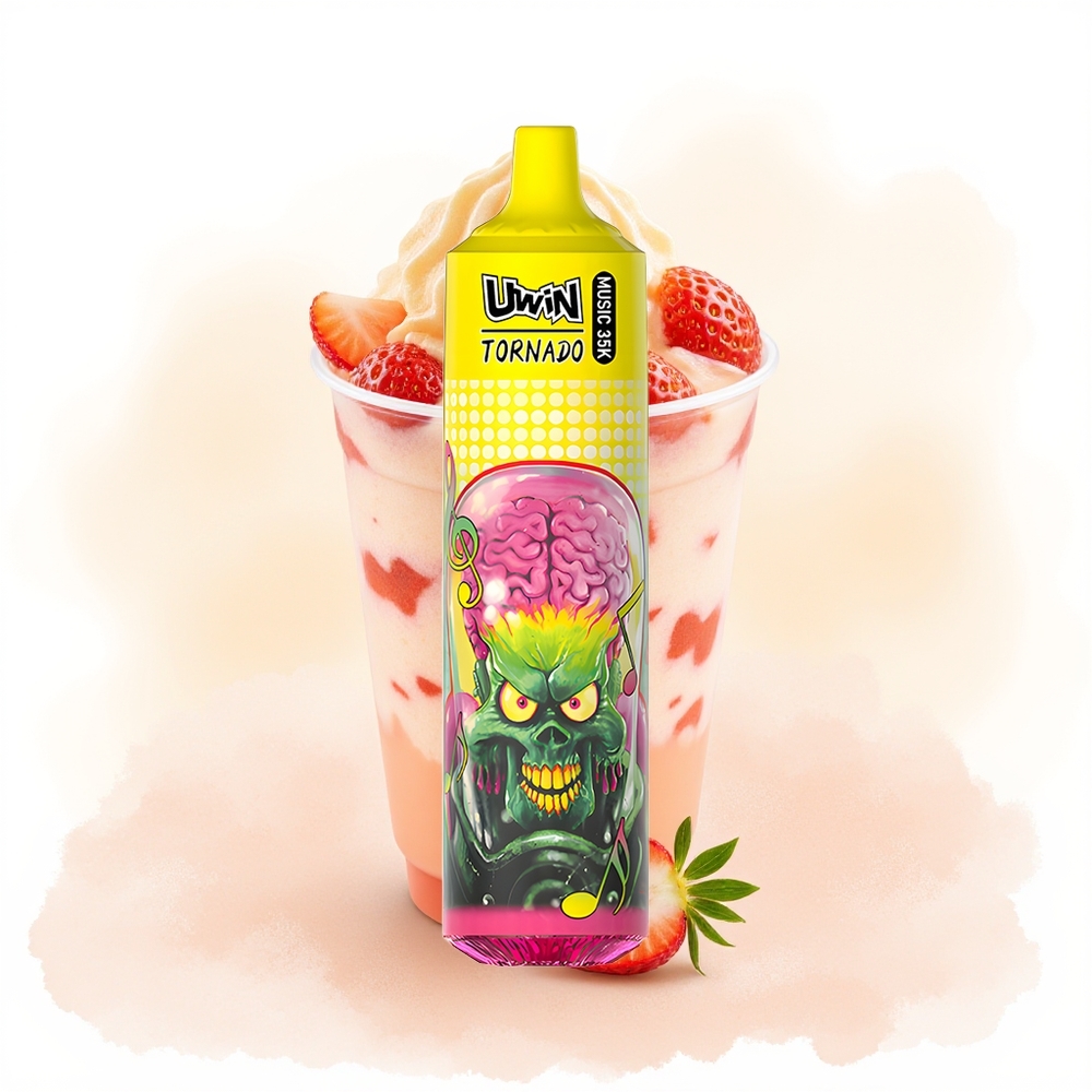 Wholesale Poland UWIN Tornado 35K 600mAh Jednorazowy Vape Truskawkowy Lód
