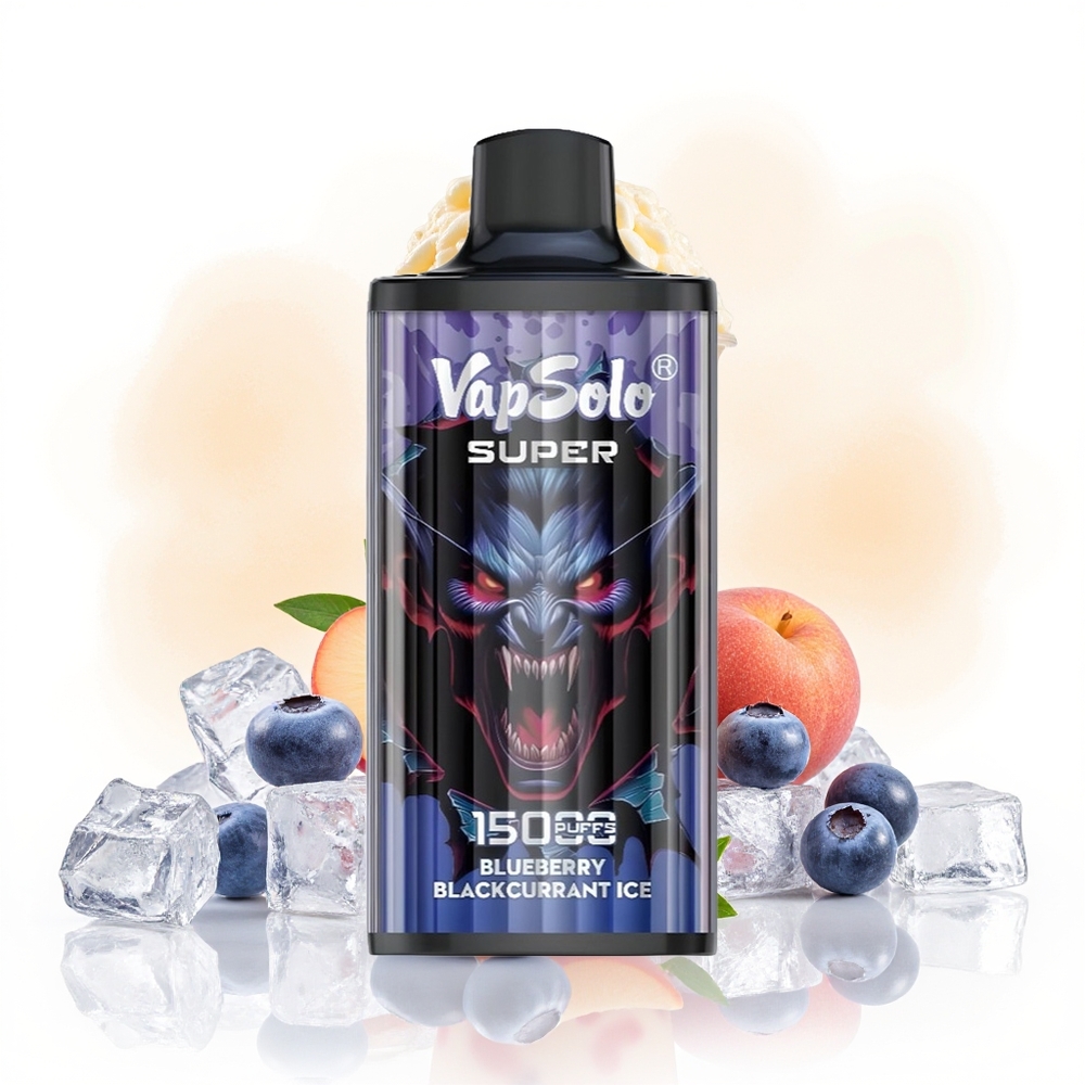 Wholesale Poland Vapsolo Super 15000 Puffs 850mah Borówka Czarna Porzeczka Lód