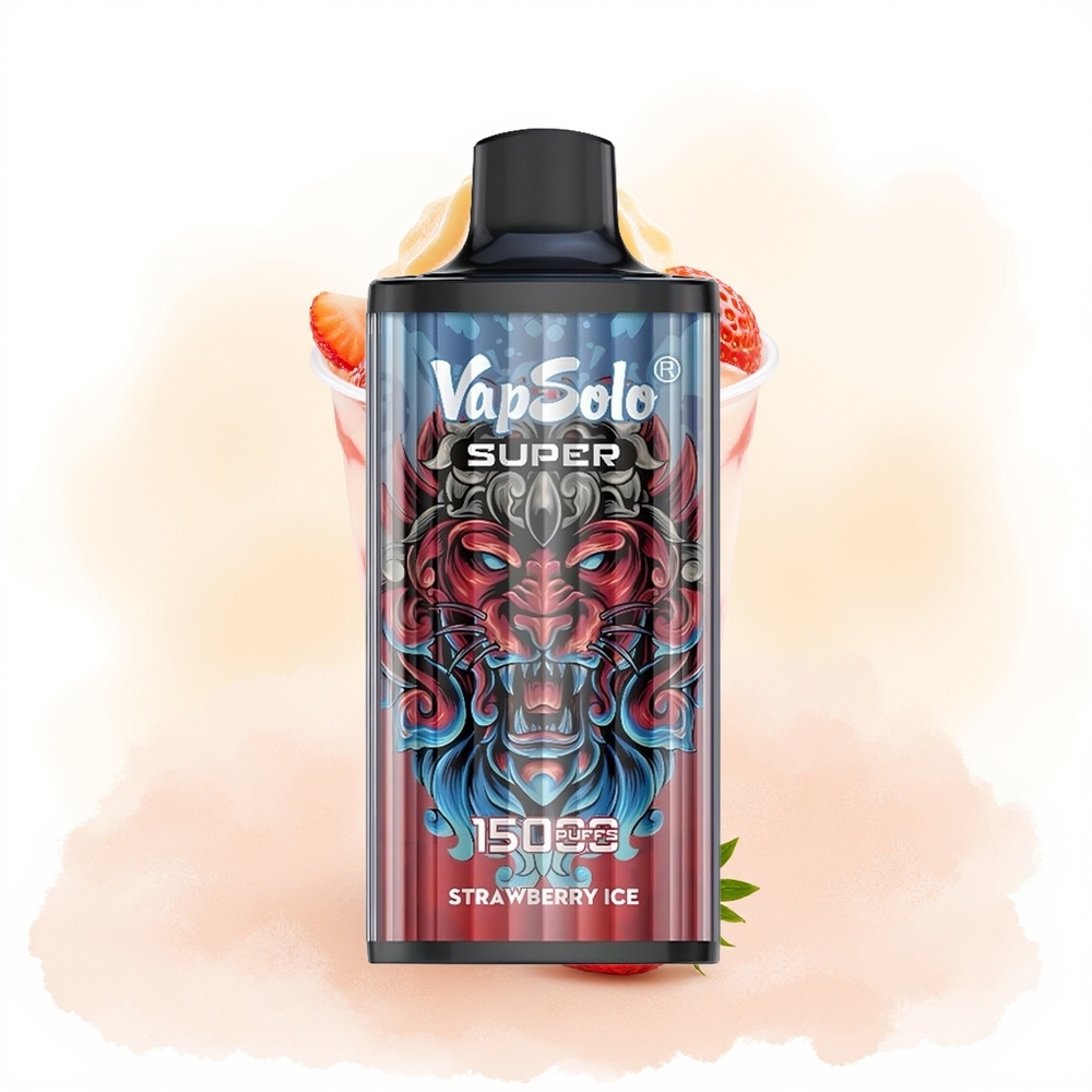 Wholesale Poland Vapsolo Super 15000 Puffs 850mah Truskawkowy Lód