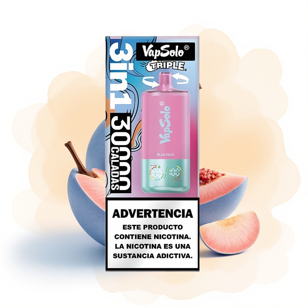 Wholesale Poland VapSolo Triple 30000 Puffs 40ml Niebieska Malina