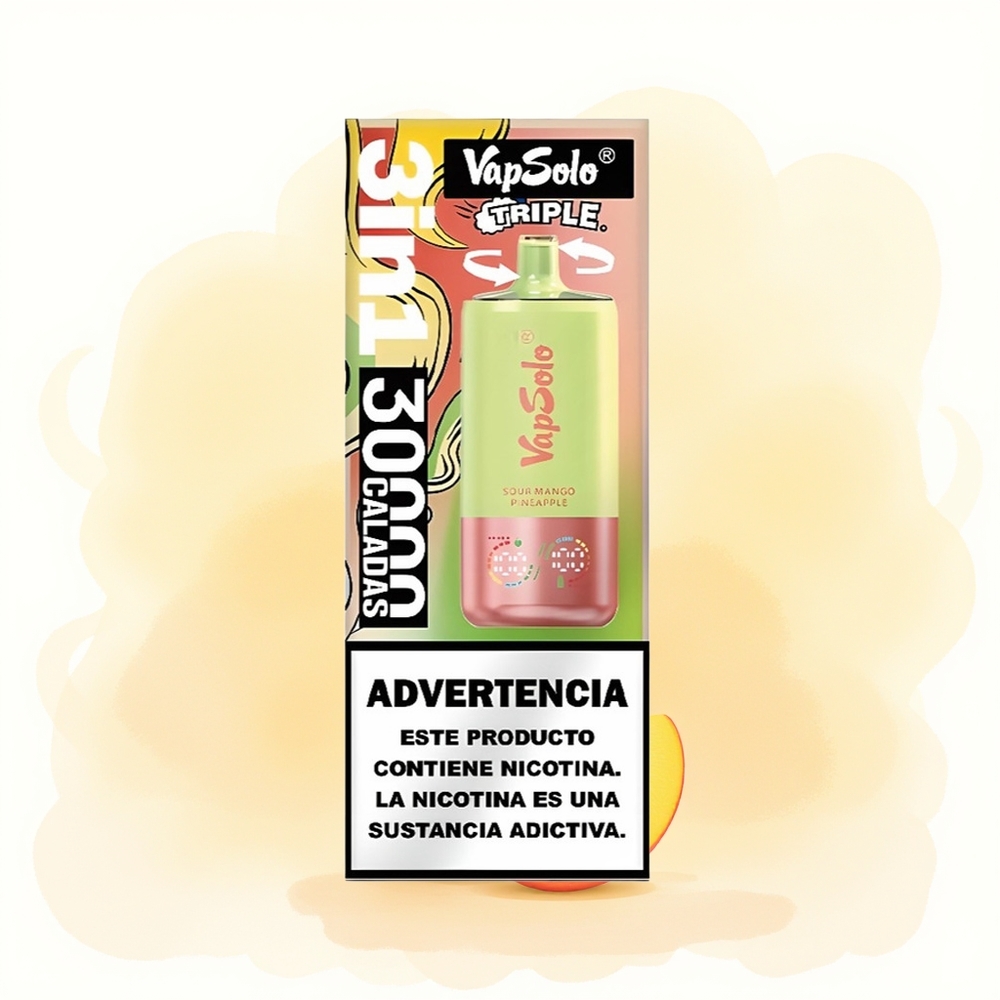 Wholesale Poland Vapsolo Triple 30000 Puffs 40ml Kwaśne Mango Ananas