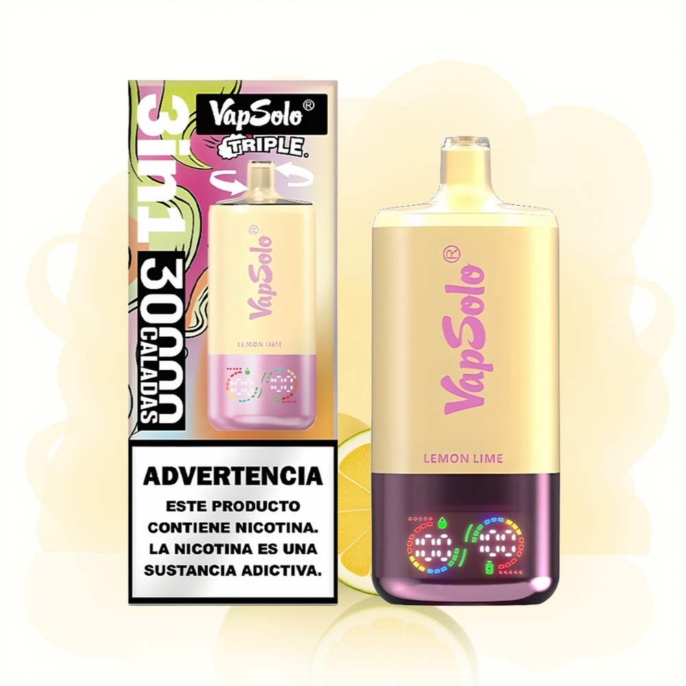 Wholesale Poland Vapsolo Triple 30000 Puffs 40ml Lemon Lime (Cytrynowo-Limonkowy)