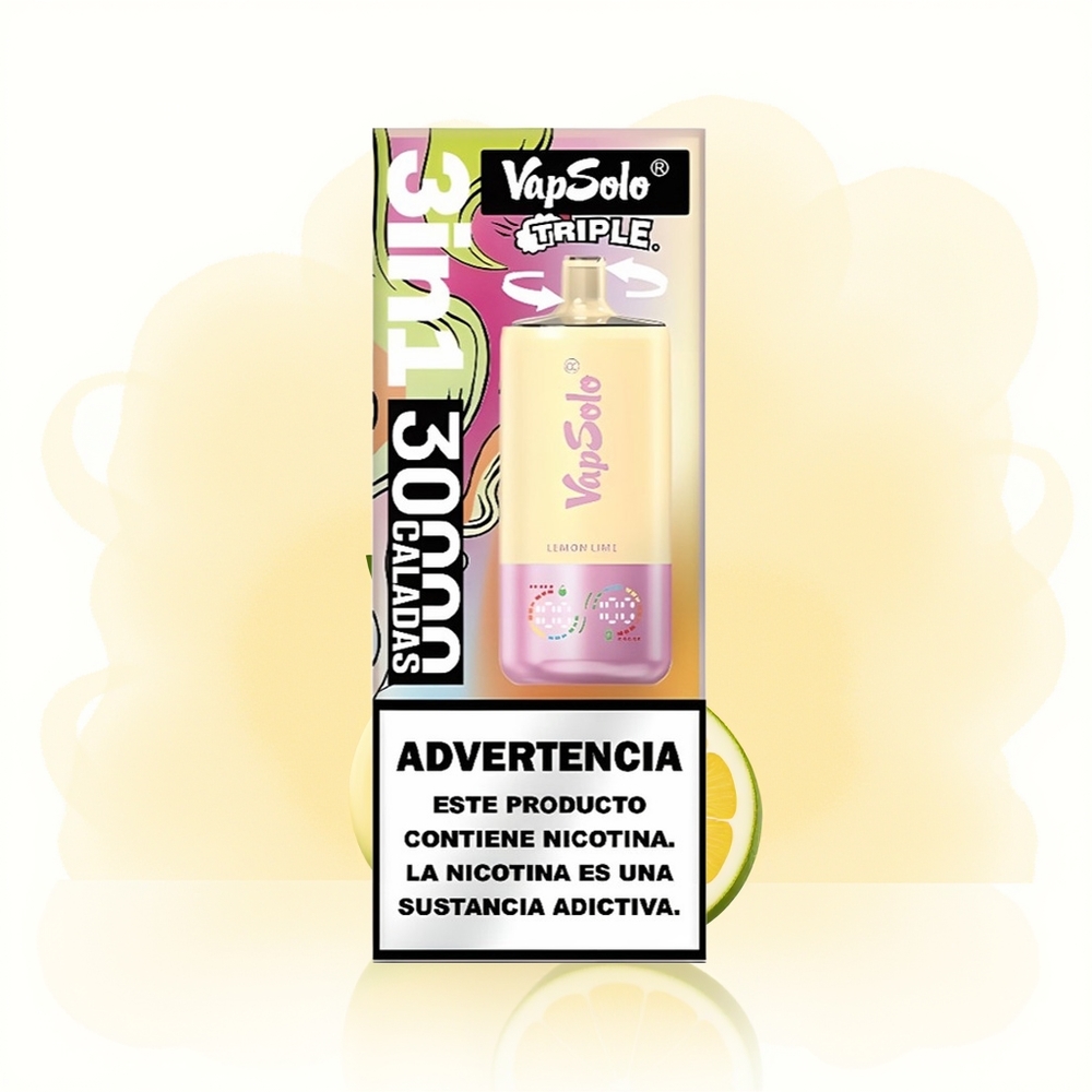 Wholesale Poland Vapsolo Triple 30000 Puffs 40ml Lemon Lime (Cytrynowo-Limonkowy)