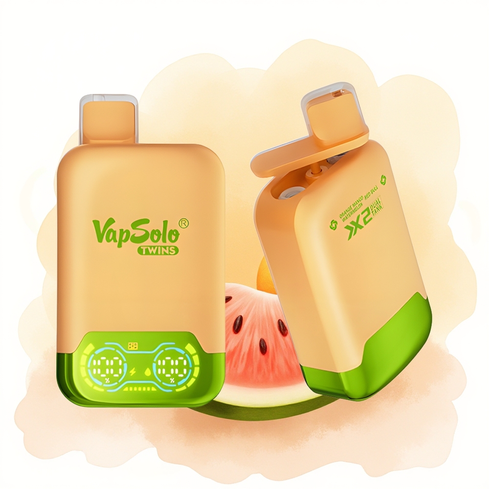 Wholesale Poland Vapsolo Twins 20000 Puffs 2 Oil Tanks Pomarańcza Mango Arbuz & Red Bull