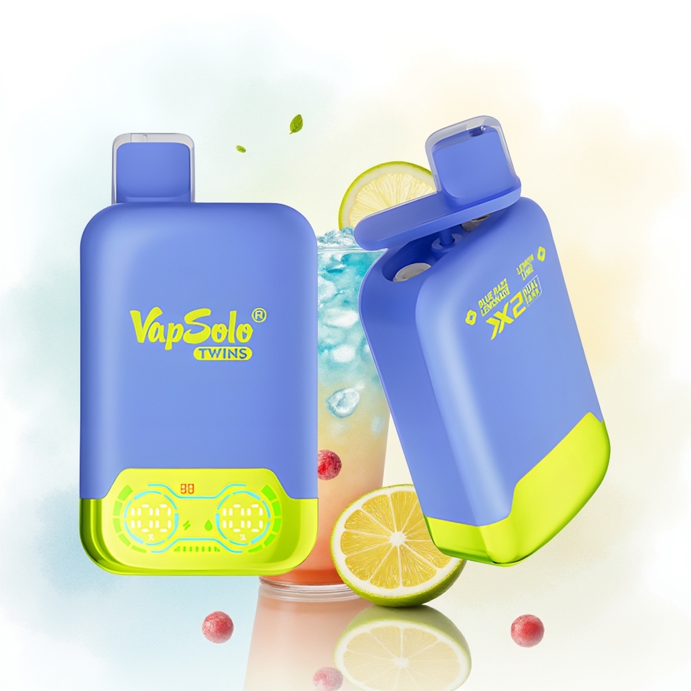 Wholesale Poland Vapsolo Twins 20000 Puffs 40ml Niebieska Malina Lemoniada & Cytrynowa Limonka