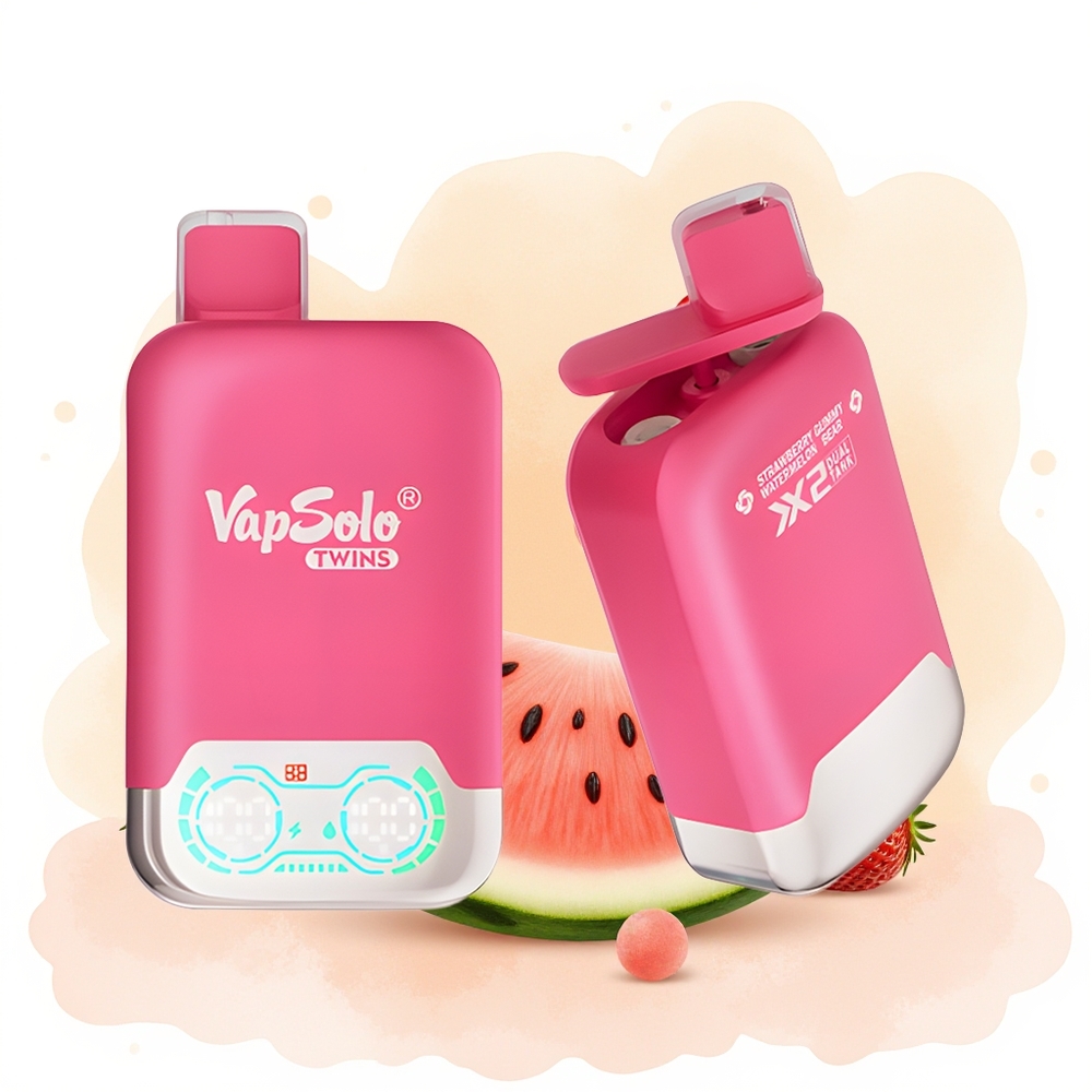 Wholesale Poland Vapsolo Twins 20000 Puffs Podwójny Zasobnik Truskawka Arbuz & Żelkowy Miś