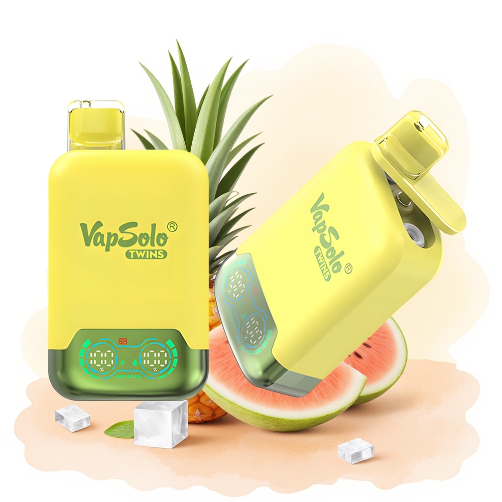 Wholesale Poland Vapsolo Twins 20000 Puffs Podwójny Zbiornik Ananas Kokos & Arbuz Lód