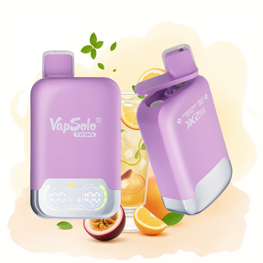 Wholesale Poland Vapsolo Twins 20000 Puffs Podwójny Zbiornik Passion Fruit Mojito & Potrójna Mięta