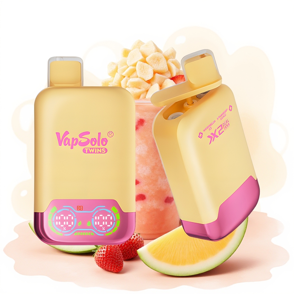 Wholesale Poland Vapsolo Twins 20000 Puffs Podwójny Zbiornik Watermelon Ice & Strawberry Mango
