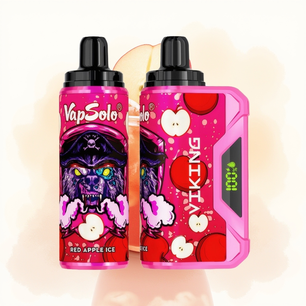 Wholesale Poland VapSolo VIKING 12000 Puffs 22ml Czerwone Jabłko Lód
