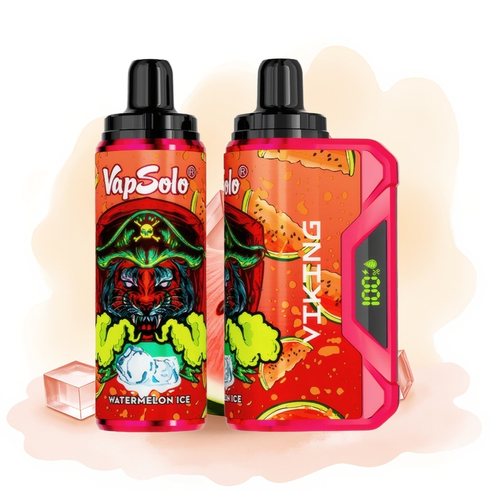 Wholesale Poland VapSolo VIKING 12000 Puffs z Wyświetlaczem LED Lód Arbuzowy