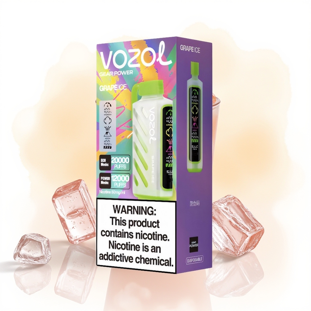 Wholesale Poland VOZOL Gear Power 20000 Puffs Dual Mesh Coil Lód Winogronowy