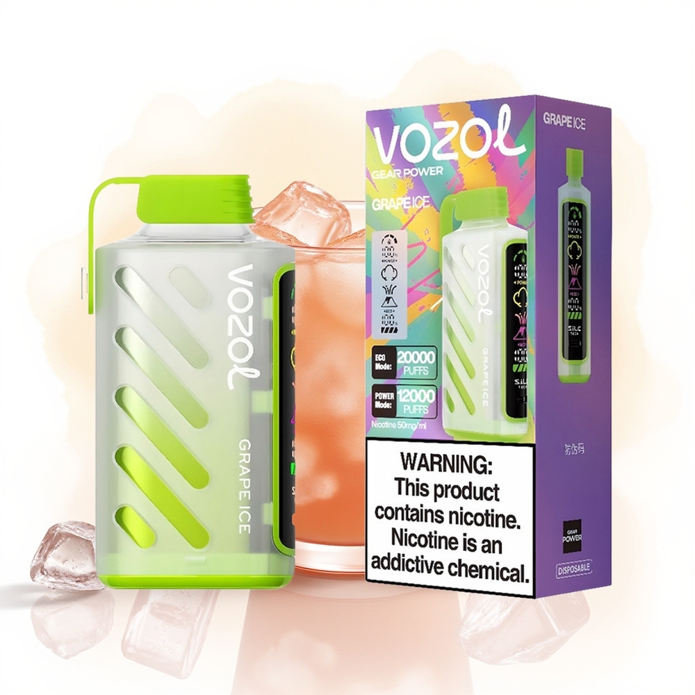 Wholesale Poland VOZOL Gear Power 20000 Puffs Dual Mesh Coil Lód Winogronowy