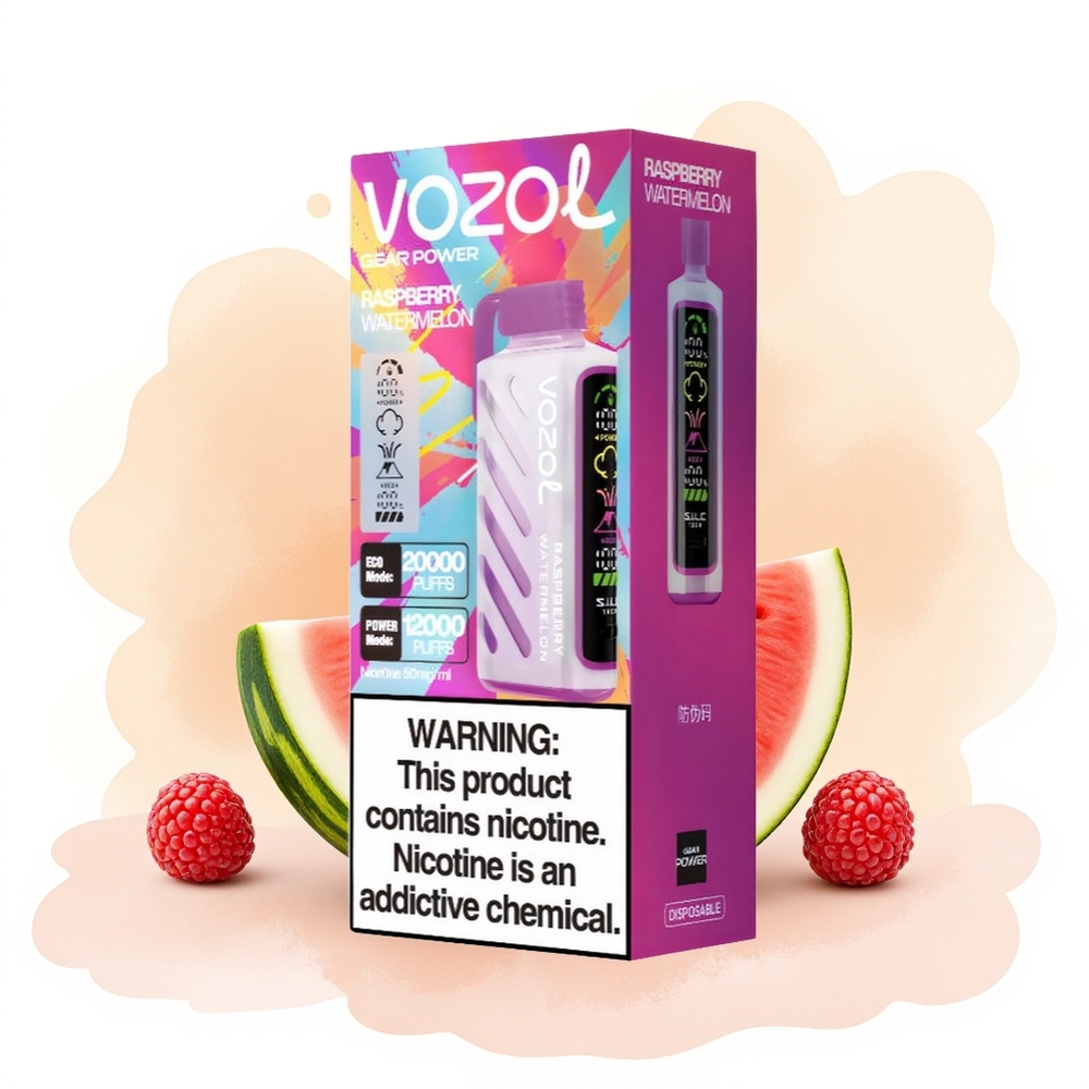 Wholesale Poland VOZOL Gear Power 20000 Puffs Dual Mesh Coil Malina Arbuz