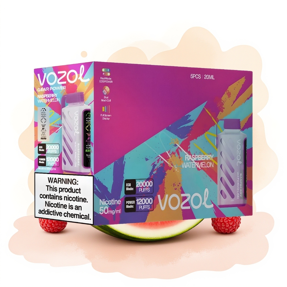 Wholesale Poland VOZOL Gear Power 20000 Puffs Dual Mesh Coil Malina Arbuz
