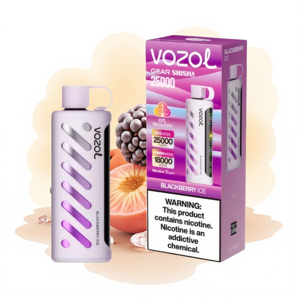 Wholesale Poland VOZOL Gear Shisha 25000 Puf Dual Mesh Borówka Lodowa