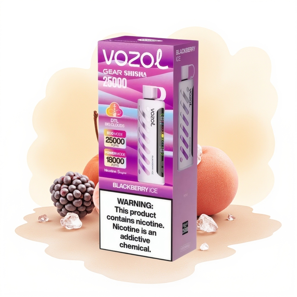 Wholesale Poland VOZOL Gear Shisha 25000 Puf Dual Mesh Borówka Lodowa