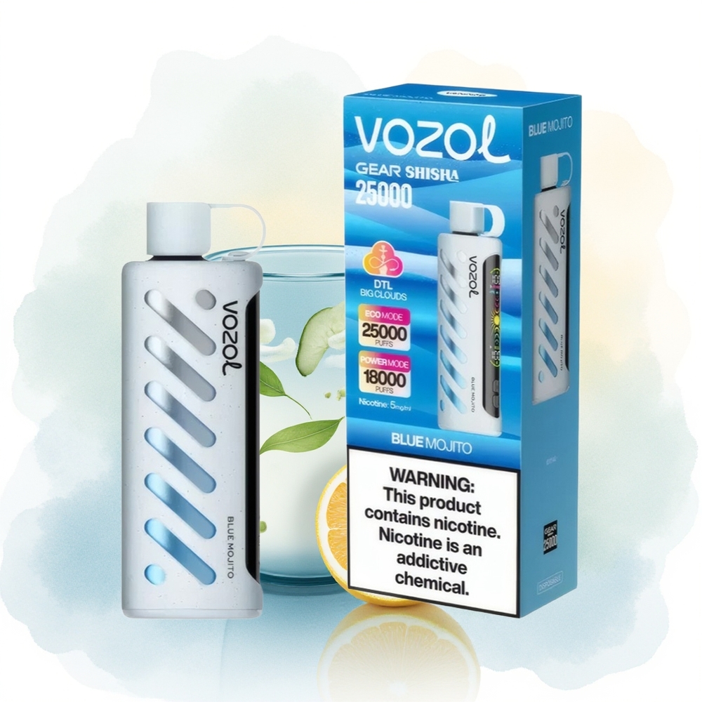 Wholesale Poland VOZOL Gear Shisha 25000 Puffs Dual Mesh Blue Mojito (Błękitna Mojito)
