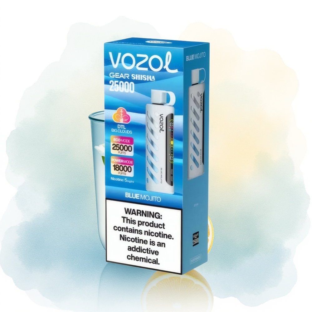 Wholesale Poland VOZOL Gear Shisha 25000 Puffs Dual Mesh Blue Mojito (Błękitna Mojito)