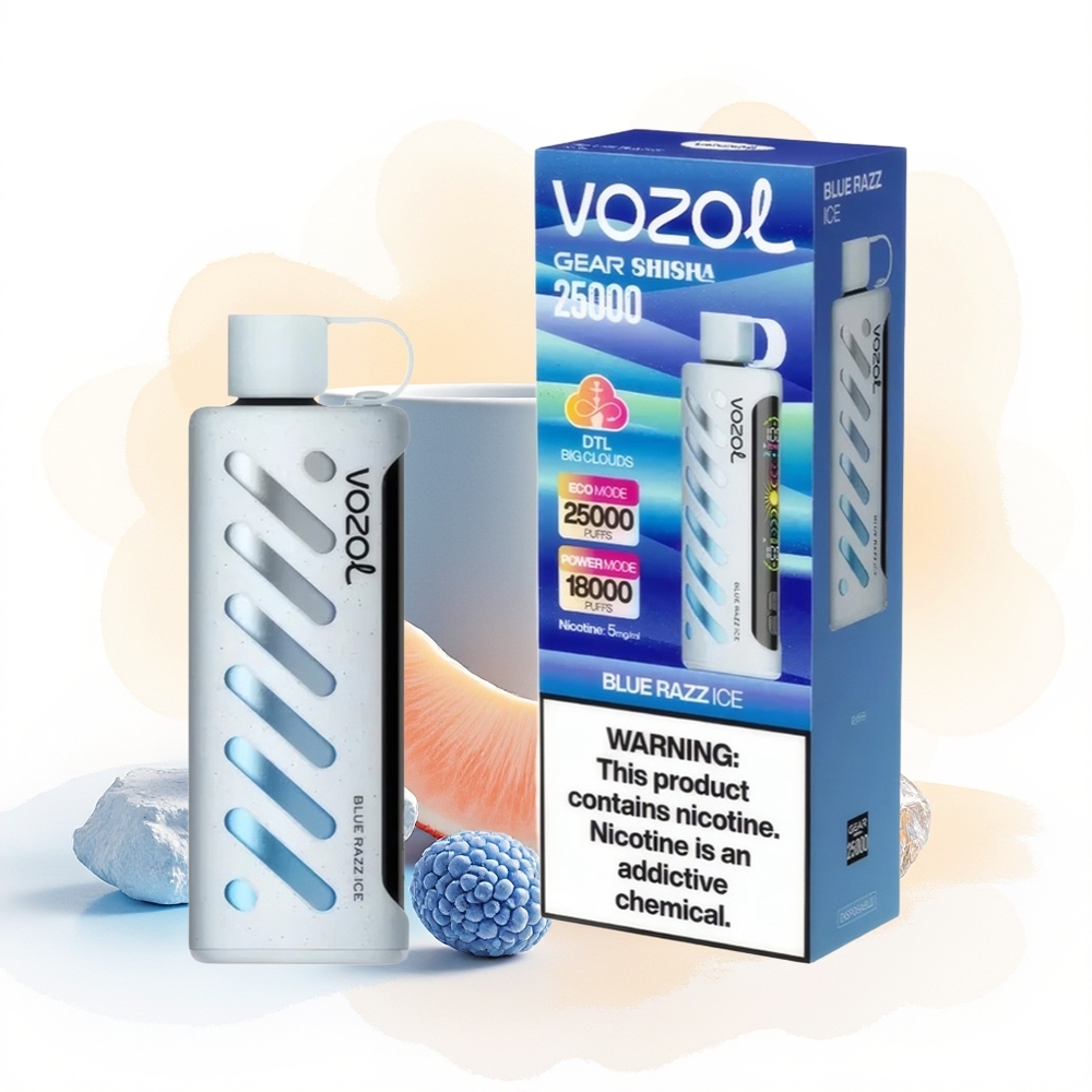 Wholesale Poland VOZOL Gear Shisha 25000 Puffs Dual Mesh Borówkowo-Miętowa Lód