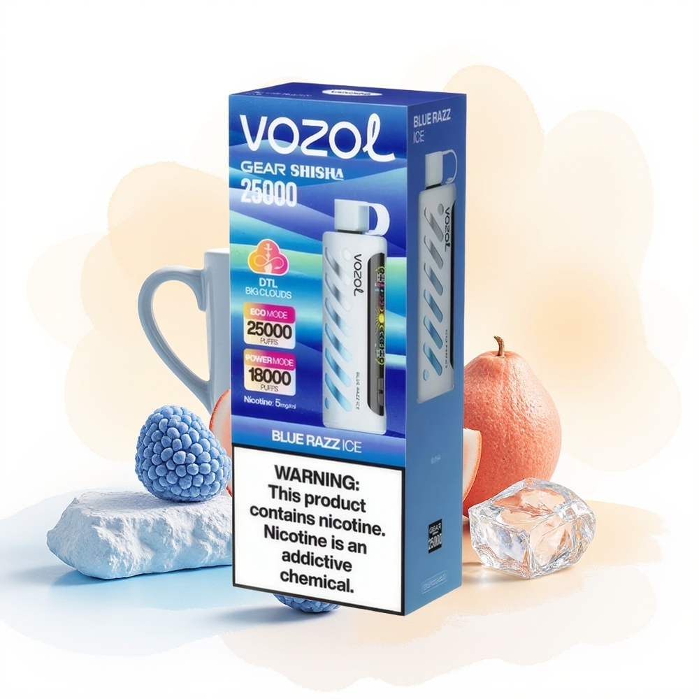 Wholesale Poland VOZOL Gear Shisha 25000 Puffs Dual Mesh Borówkowo-Miętowa Lód