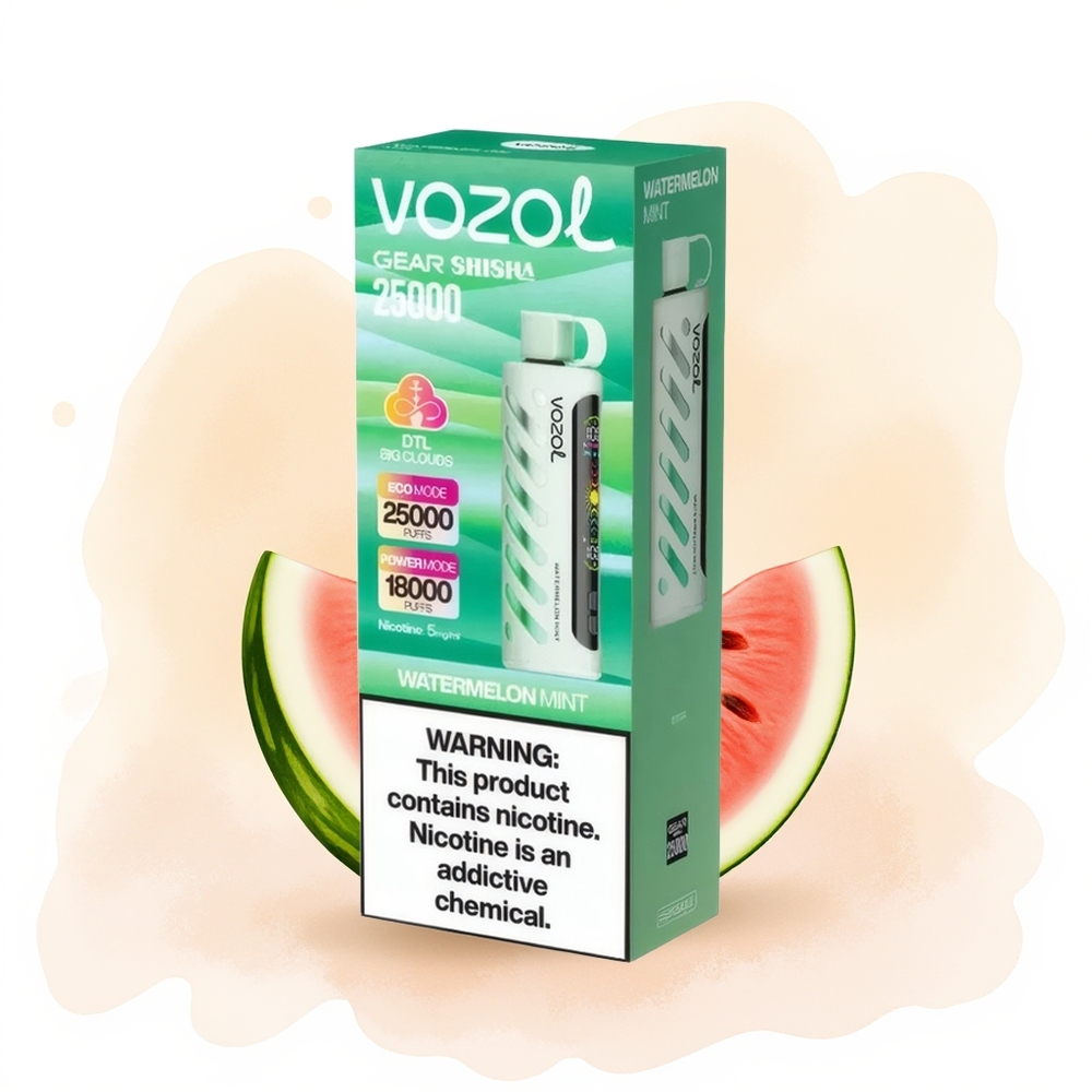 Wholesale Poland VOZOL Gear Shisha 25000 Puffs Dual Mesh Dual Modes Arbuz Mięta