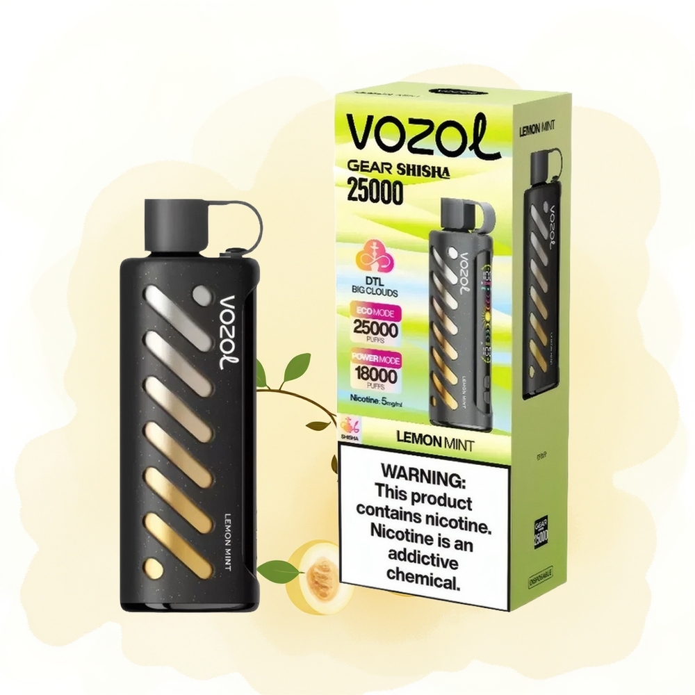 Wholesale Poland VOZOL Gear Shisha 25000 Puffs Dual Mesh Dual Modes Lemon Mint