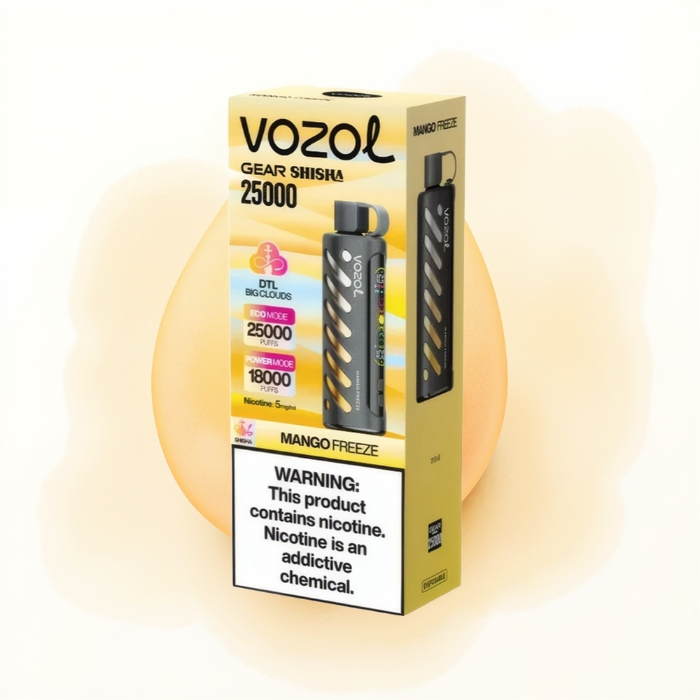 Wholesale Poland VOZOL Gear Shisha 25000 Puffs Dual Mesh Dual Modes Mrożone Mango