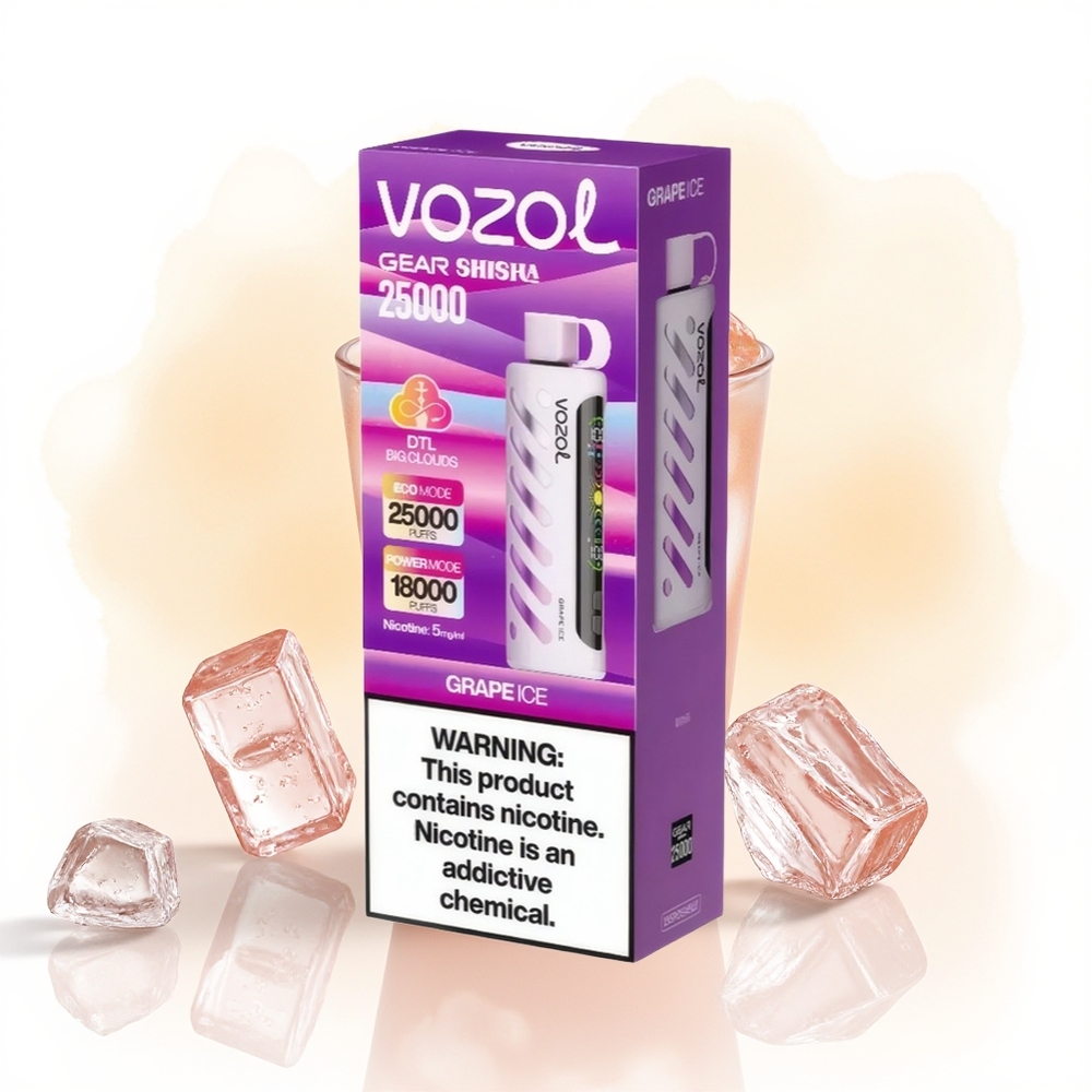 Wholesale Poland VOZOL Gear Shisha 25000 Puffs Dual Mesh Lód Winogronowy