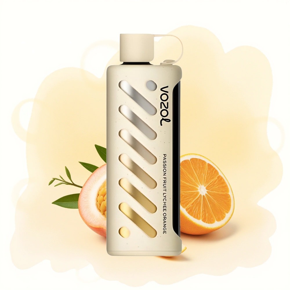 Wholesale Poland VOZOL Gear Shisha 25000 Puffs Dual Mesh Passion Fruit Lychee Orange (Owoc Męczennicy Liczi Pomarańcza)