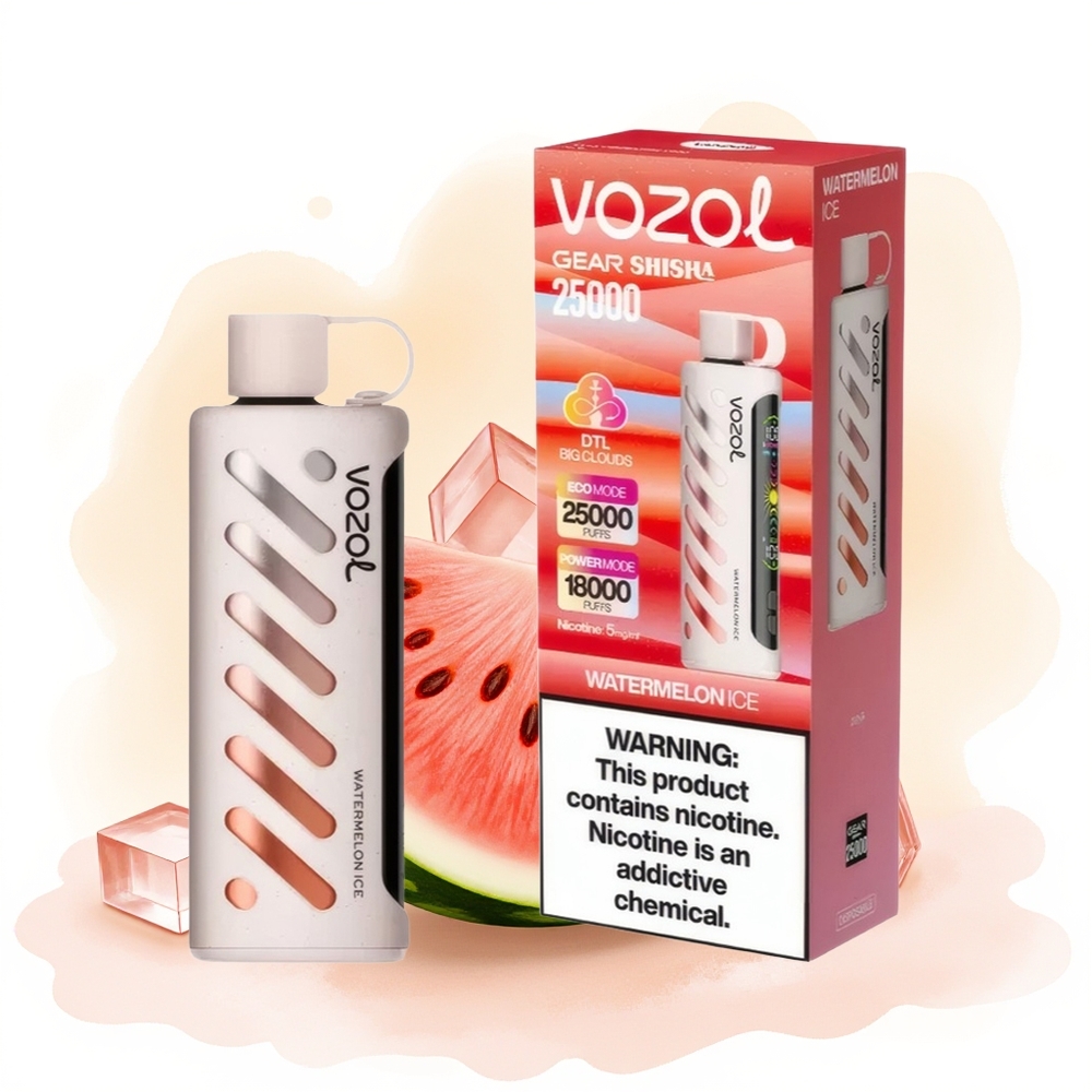 Wholesale Poland VOZOL Gear Shisha 25000 Puffs Dwustronne Siatki Arbuz Lód