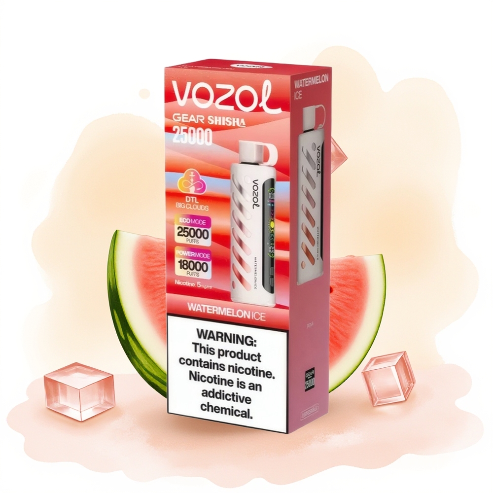Wholesale Poland VOZOL Gear Shisha 25000 Puffs Dwustronne Siatki Arbuz Lód