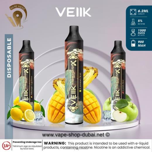 VEIIK Micko MAX jednorazowy waporyzator 1500 zaciągnięć PF00R42 VEIIK Vape Warszawa liczi mango